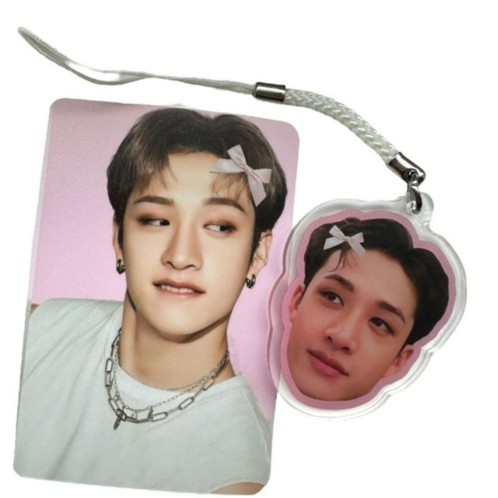 Bang Chan STRAY KIDS Stay Face Keychain Phone Light Stick Face Charm kpop Kawaii